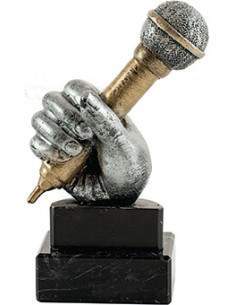 Trofeo mano y micrófono