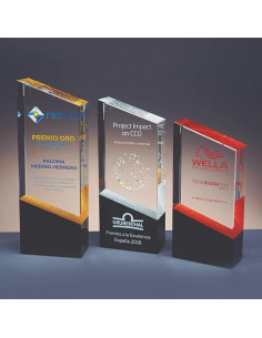 Placa de cristal con purpurina