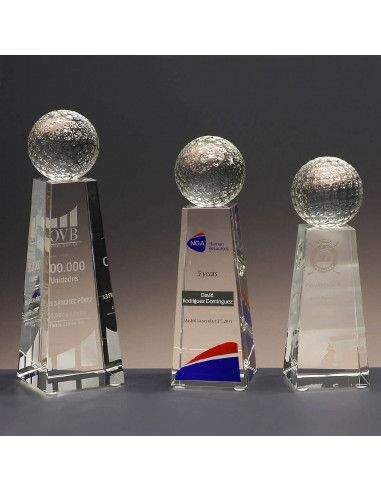 Trofeo de cristal con bola  - 3