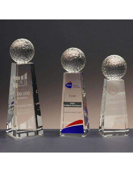 Trofeo de cristal con bola  - 3
