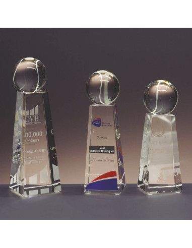 Trofeo de cristal con bola  - 5