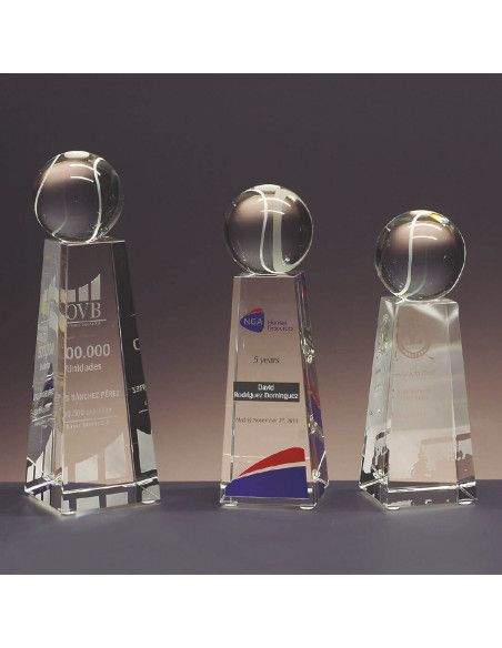 Trofeo de cristal con bola  - 5