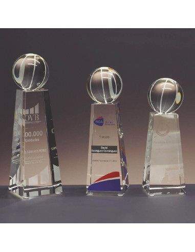 Trofeo de cristal con bola  - 4