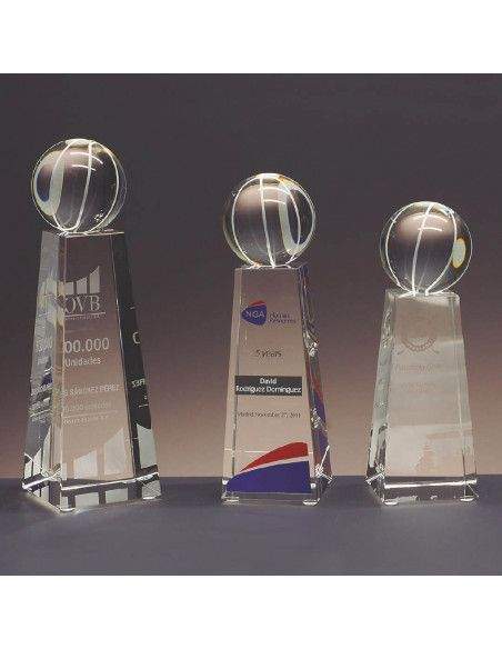 Trofeo de cristal con bola  - 4