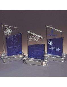 Trofeo de cristal bicolor  - 1